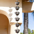 Aluminum Lotus Cup Rain Chain Replacement Downspout for Gutters, Pewter